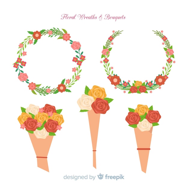 Floral wreath and bouquet collection