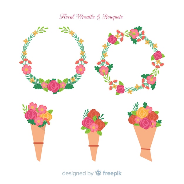 Floral wreath and bouquet collection