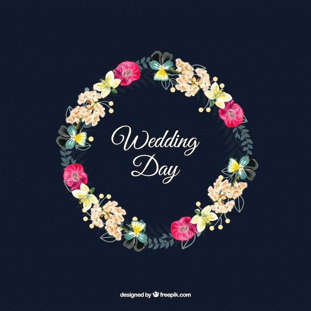 Floral wreath decoration for wedding