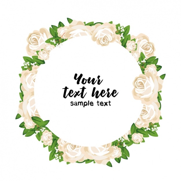 Free vector floral wreath design