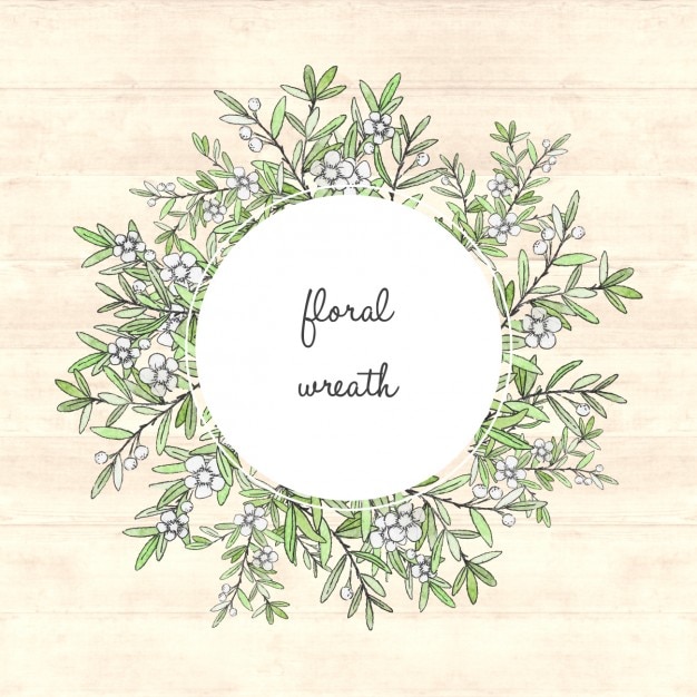 Free vector floral wreath design