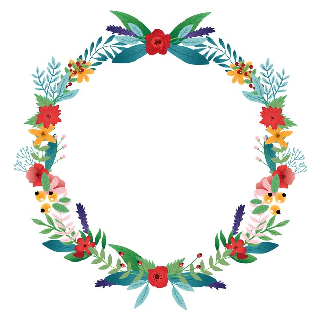 Floral wreath design