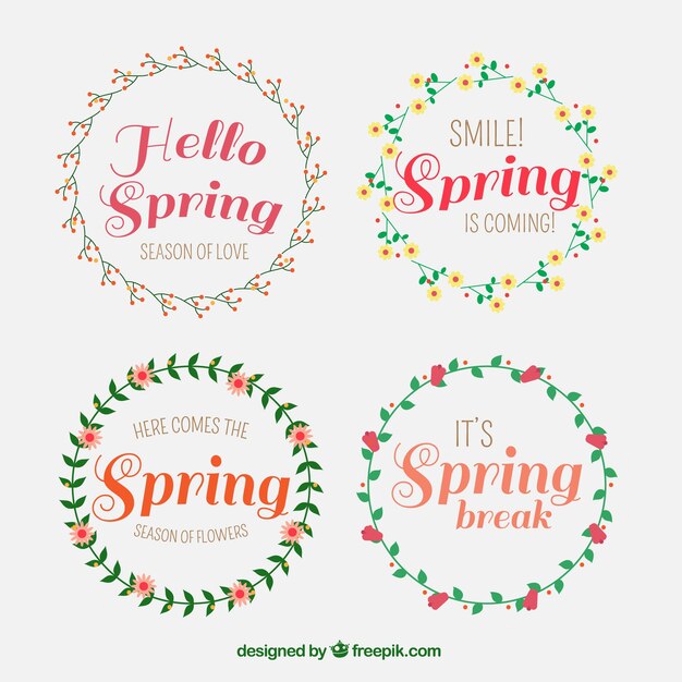 Floral wreath pack with spring message