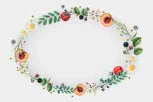 Free vector floral wreath vector on summer floral pattern