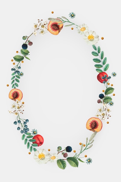 Floral wreath with design space
