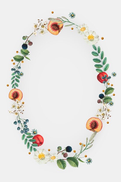 Floral wreath with design space