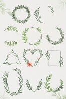 Free vector floral wreaths collection vector