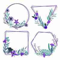 Free vector floral wreaths collection