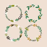 Free vector floral wreaths collection