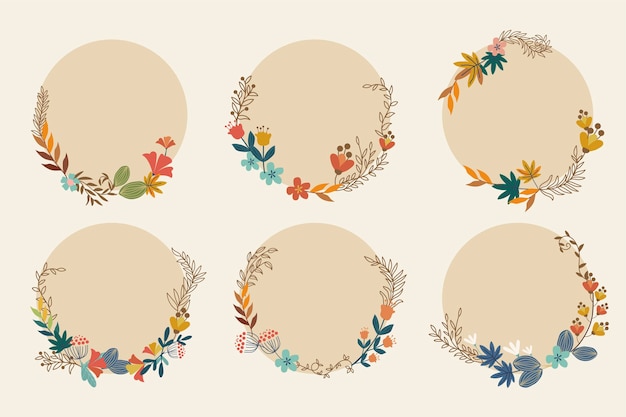Floral wreaths collection