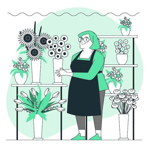 Florist concept illustration
