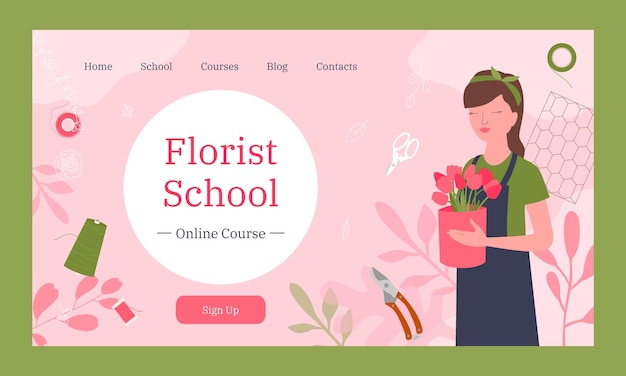 Florist concept landing page template