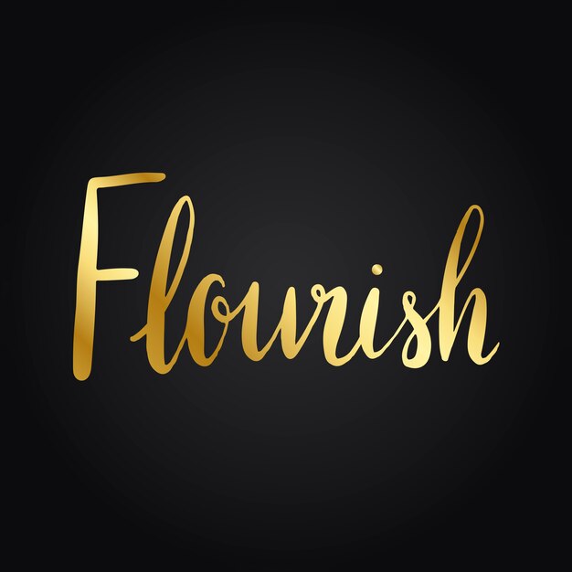 Flourish word typography style vector