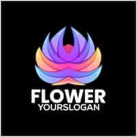 Free vector flower abstract colorful logo design