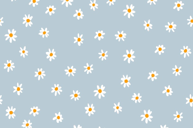 Flower background desktop wallpaper, cute vector