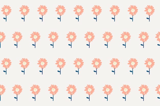 Flower background desktop wallpaper, cute vector