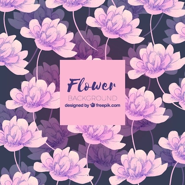 Flower background in watercolor style