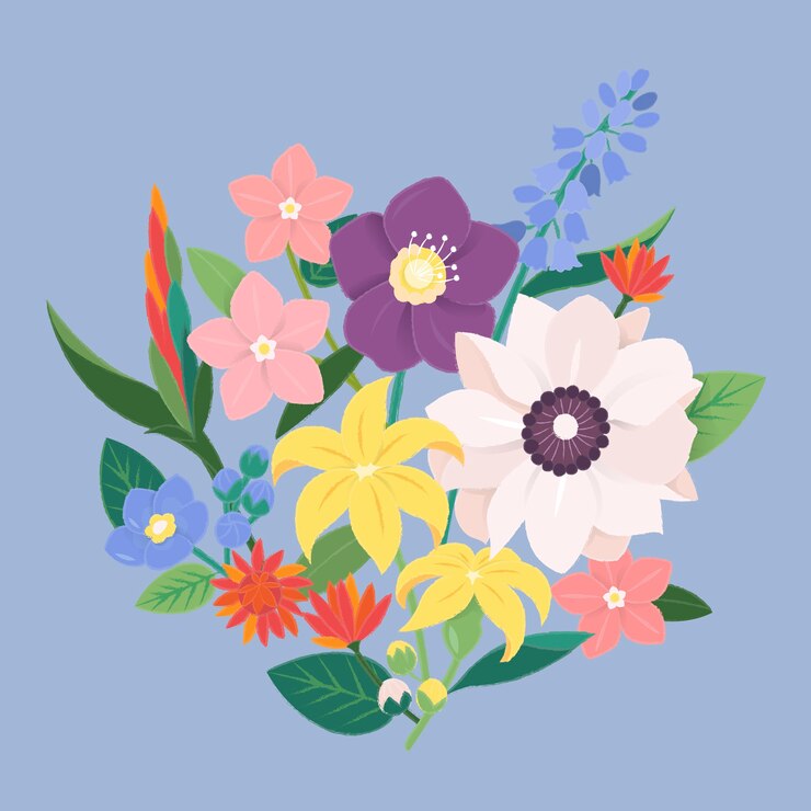 免費 Vector flower blossom 復古裝飾系列