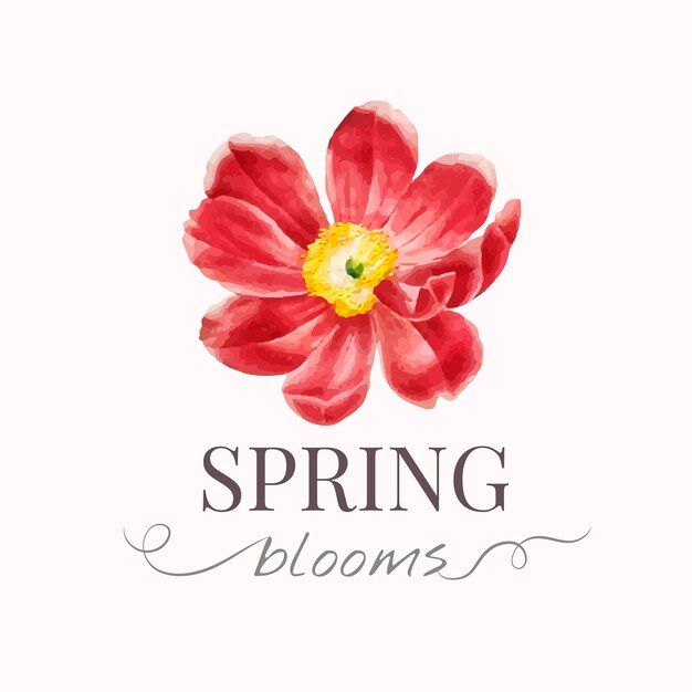 Flower brand logo template
