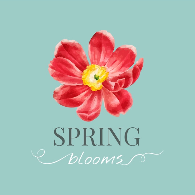 Flower brand logo template