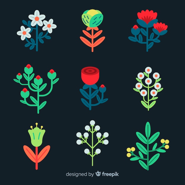 Free vector flower collection