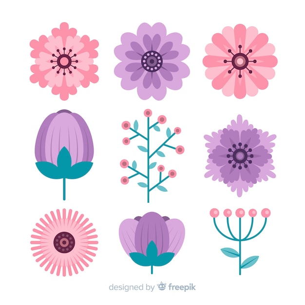 Free vector flower collection