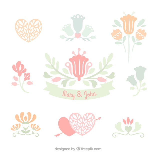 Free vector flower decoration for wedding