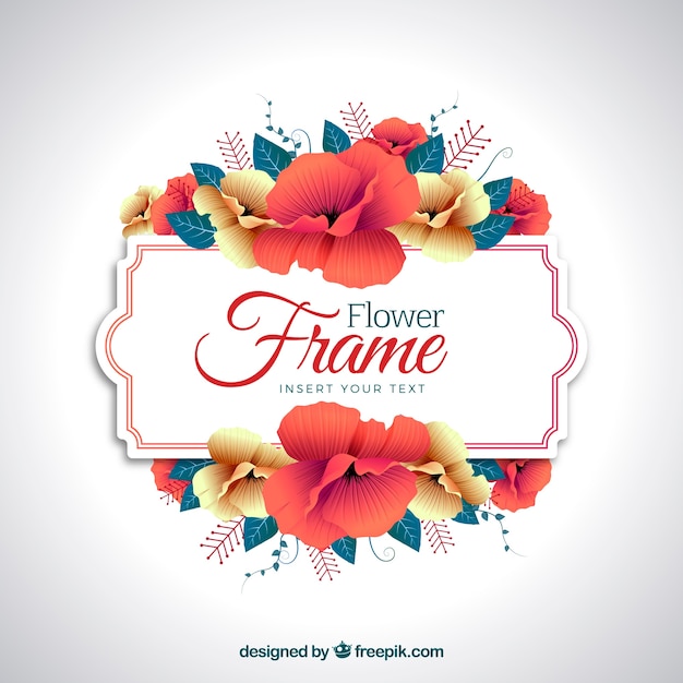 Free vector flower frame background