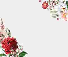 Free vector flower frame design