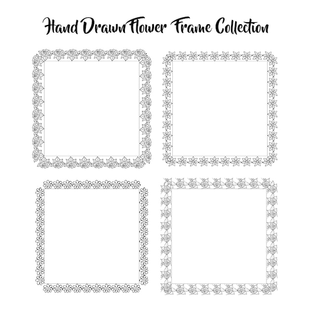 Free vector flower frames collection