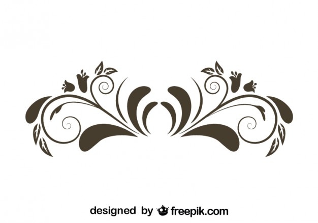 Free vector flower graphic element retro style design