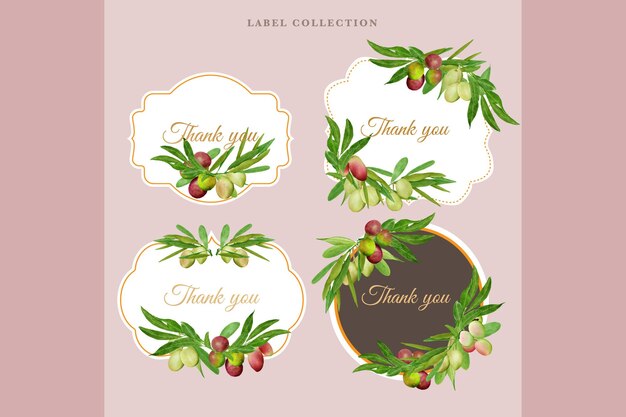 Flower label image in vintage design