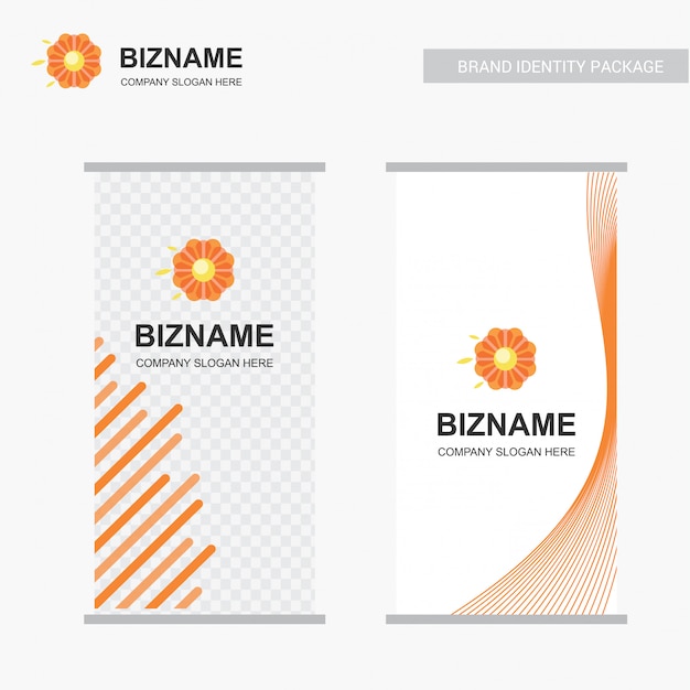 flower logo and business stand design