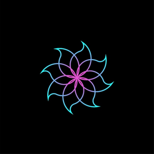 Free vector flower logo gradient colorful design