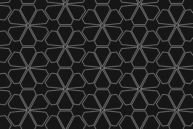 Flower pattern background, abstract geometric, simple design vector