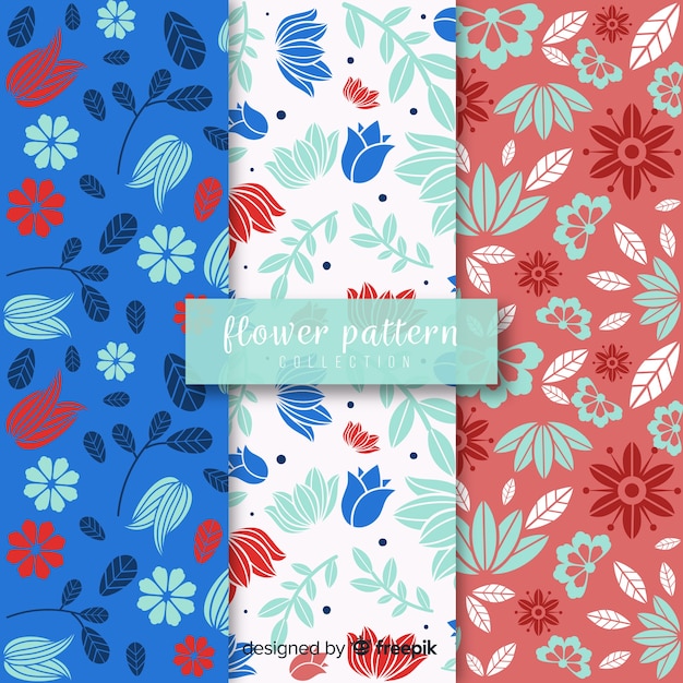 Free vector flower pattern collection