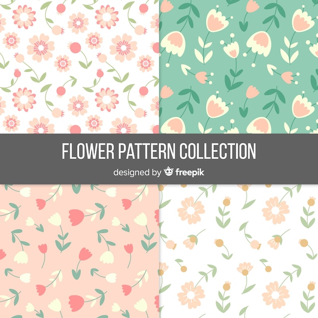 Free vector flower pattern collection