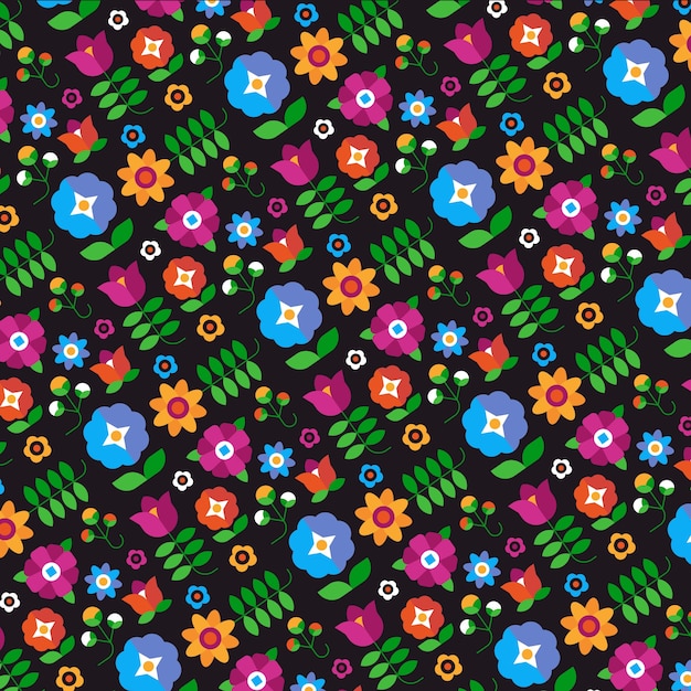 Flower pattern design template