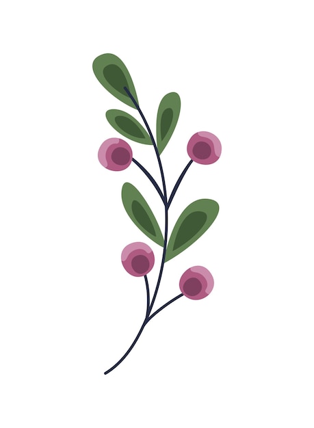 紫の花のイラスト