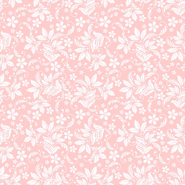 Free vector flower seamless pattern background