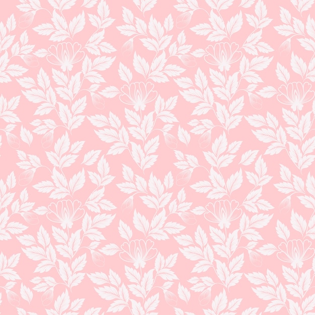 Free vector flower seamless pattern background