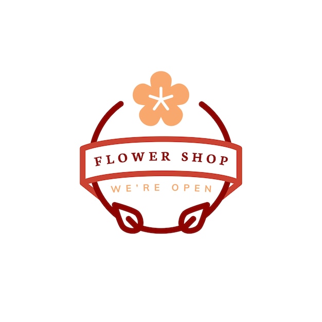 Flower shop logo design vector