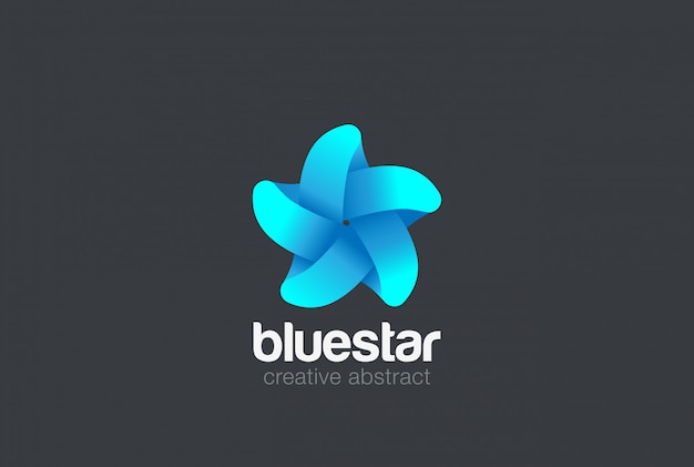 Flower Star Abstract Logo vector icon