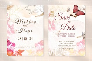 Butterfly invitations