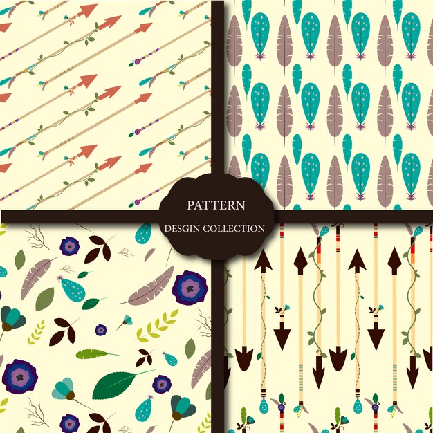 flowers and arrows pattern background collecti