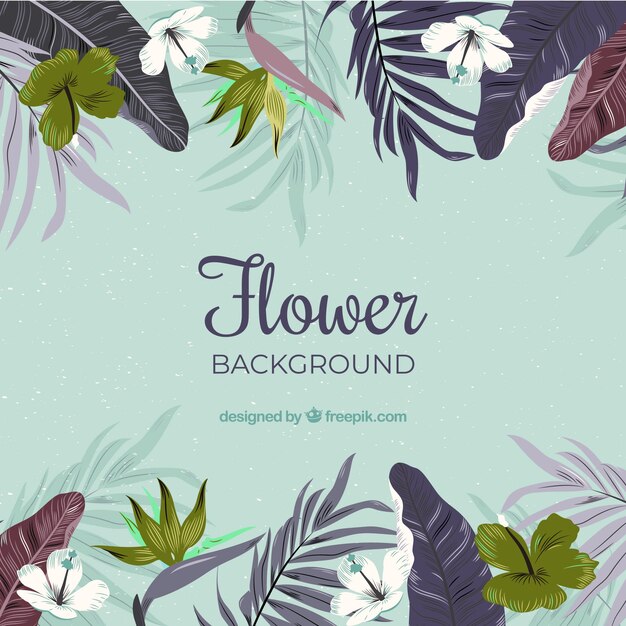 Flowers background with different species