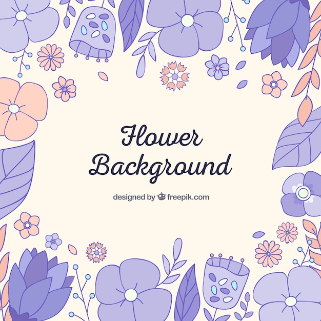 Flowers background with different species