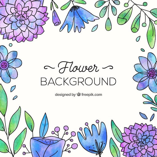 Flowers background with different species