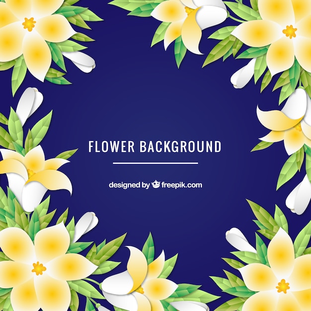 Flowers background with different species