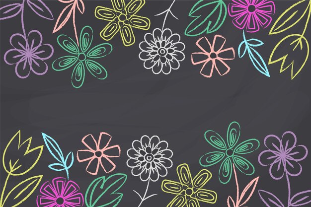 Цветы на фоне доски